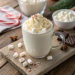 How to Make White Hot Chocolate at Home in Minutes 12 White hot chocolate topped with whipped cream and marshmallows