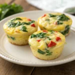 Cottage Cheese Egg Bites – Healthy & Easy Meal Prep Recipe 12 Cottage cheese egg bites with spinach and peppers