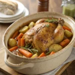 Crockpot chicken pot roast with vegetables