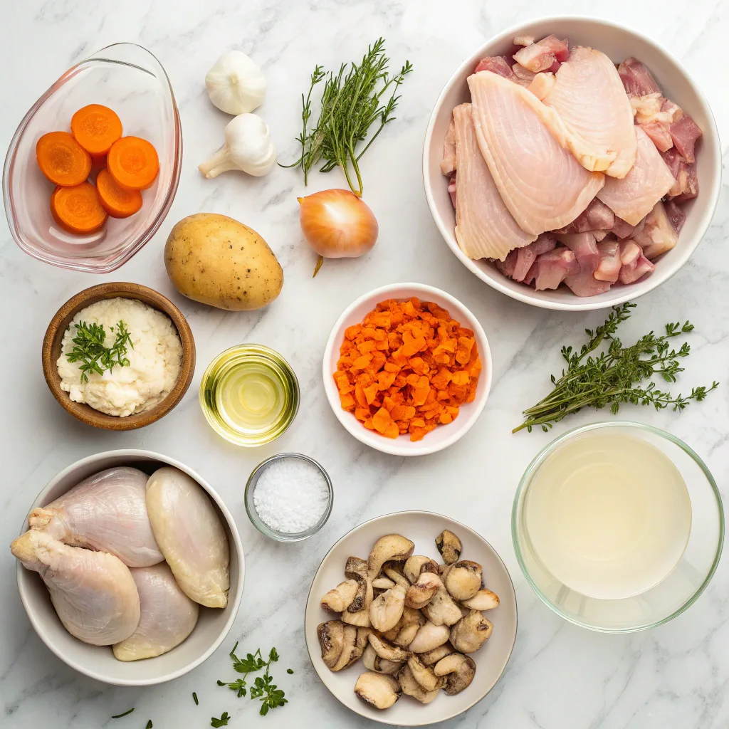 Ingredients for French Chicken Casserole