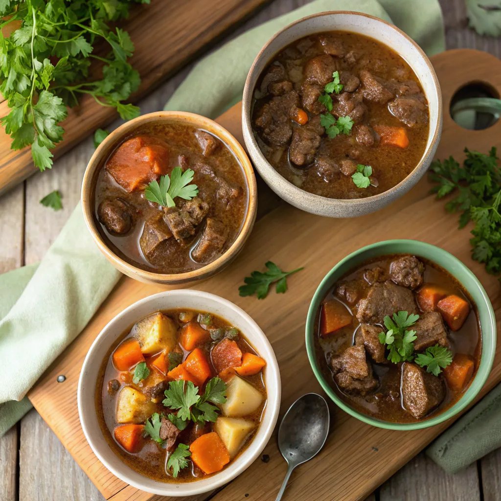 Four Irish lamb stew variations