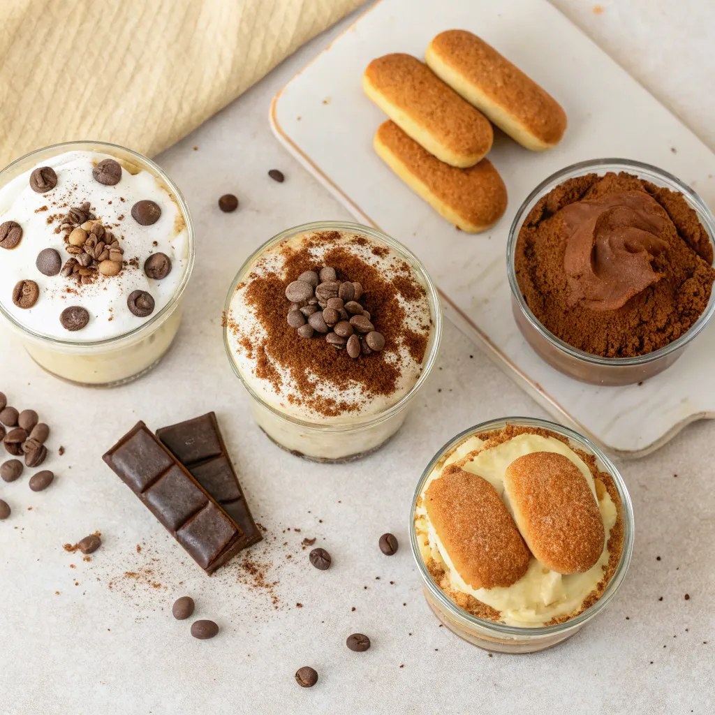 Shortbread tiramisu variations