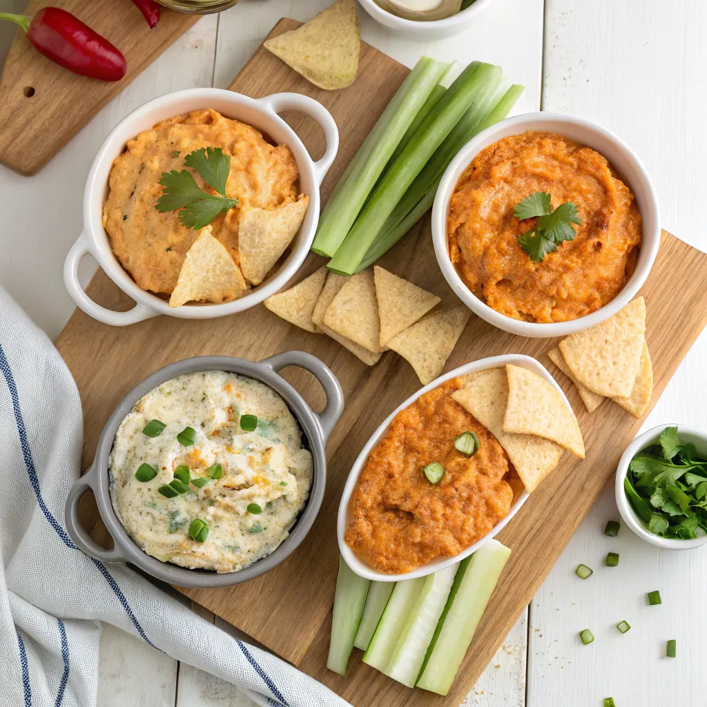 Buffalo chicken dip variations
