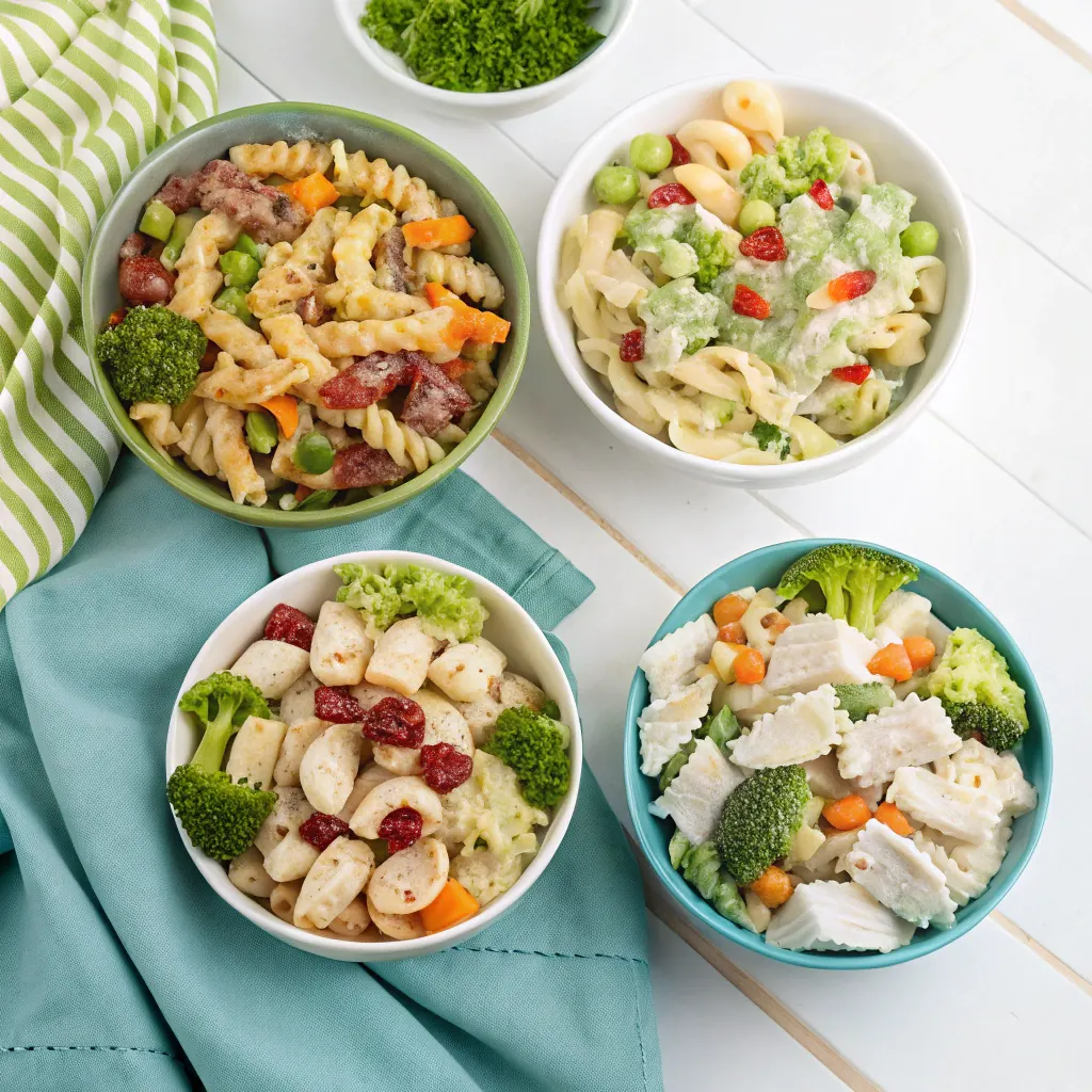 Different ranch pasta salad variations