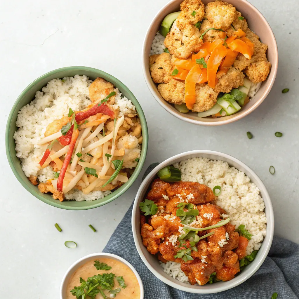 Bang Bang Chicken Bowl variations