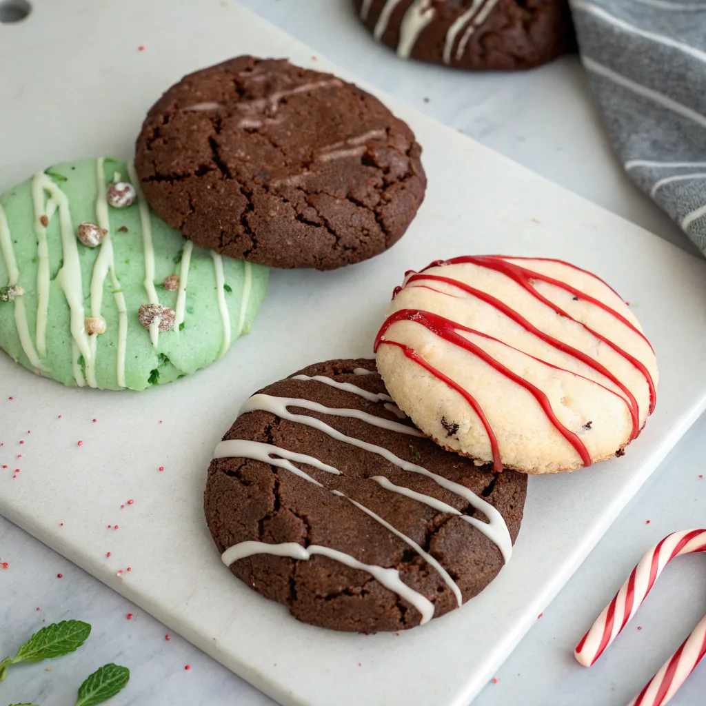 Chocolate mint cookies variations