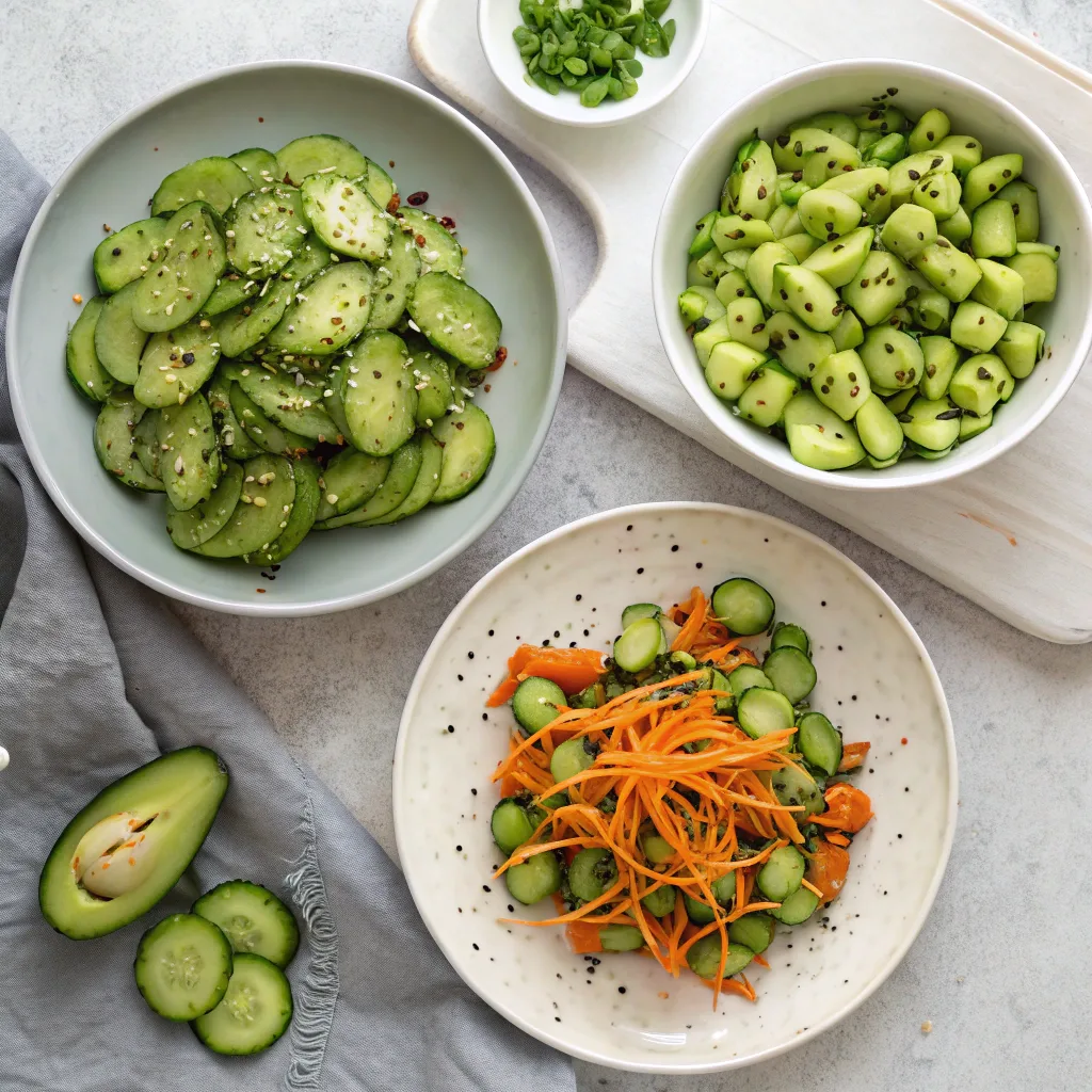 Cucumber Edamame Salad – Quick, Healthy, and Delicious Recipe 11 Plated cucumber edamame salad