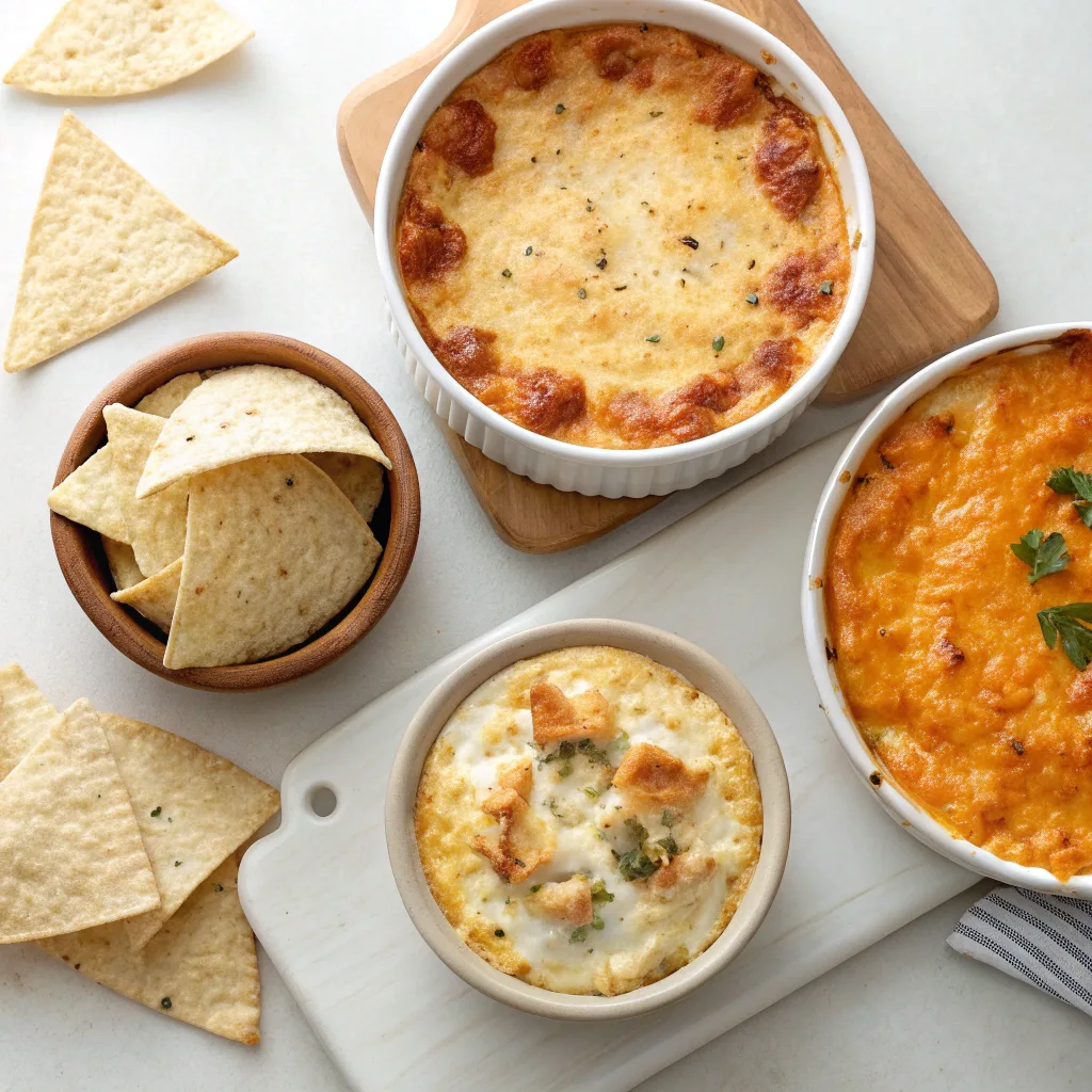 Variations of Frank’s Buffalo Chicken Dip