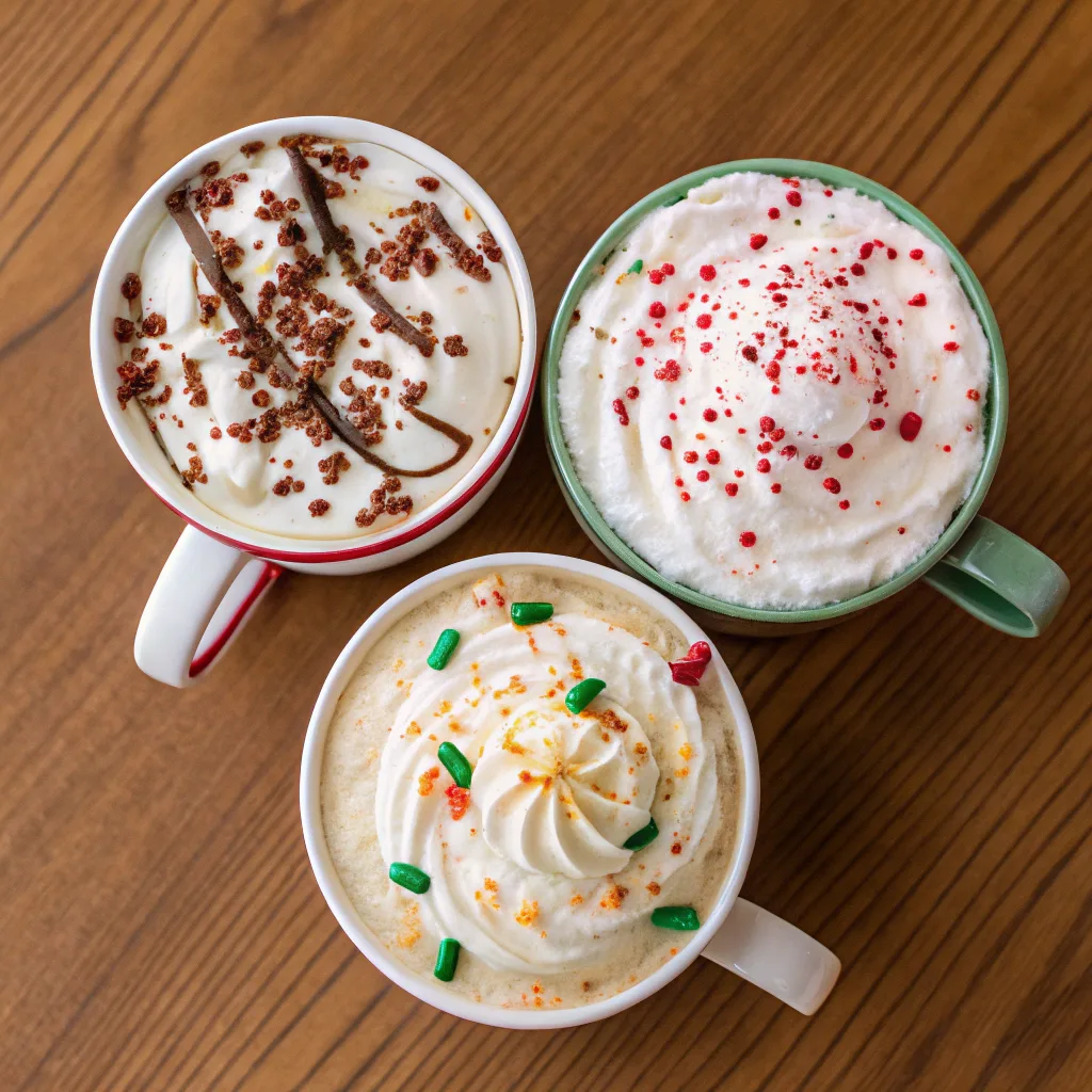 How to Make White Hot Chocolate at Home in Minutes 11 Three white hot chocolate variations with toppings