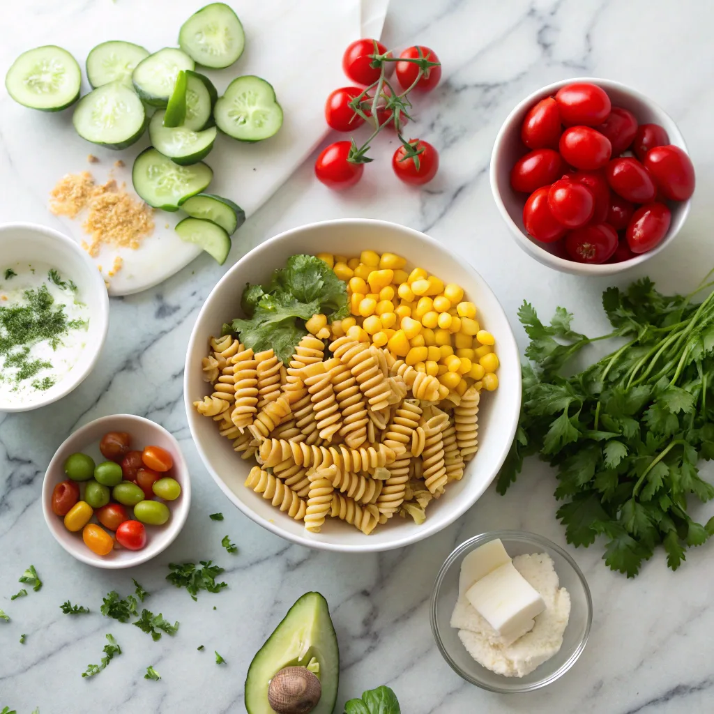 Easy California Pasta Salad – Perfect for Picnics and Potlucks 9 Ingredients for California pasta salad