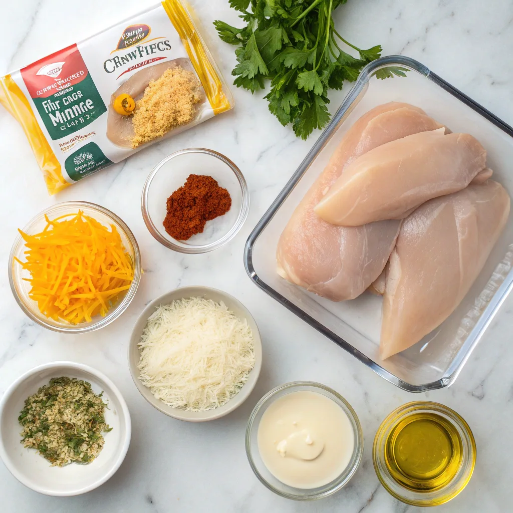 Ingredients for baked ranch chicken