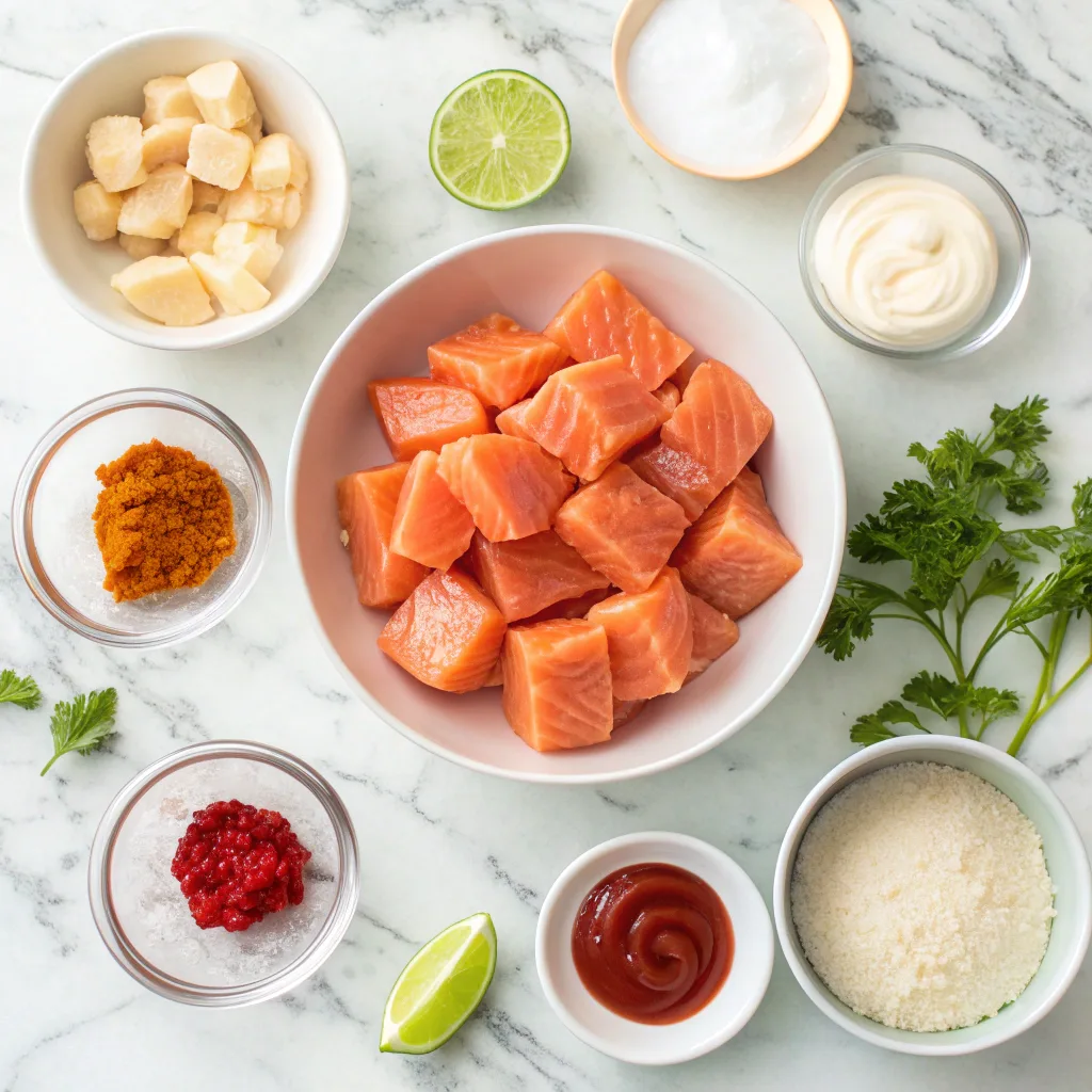 Crispy Bang Bang Salmon Bites – Healthy & Delicious Salmon Recipe 9 Ingredients for crispy bang bang salmon bites