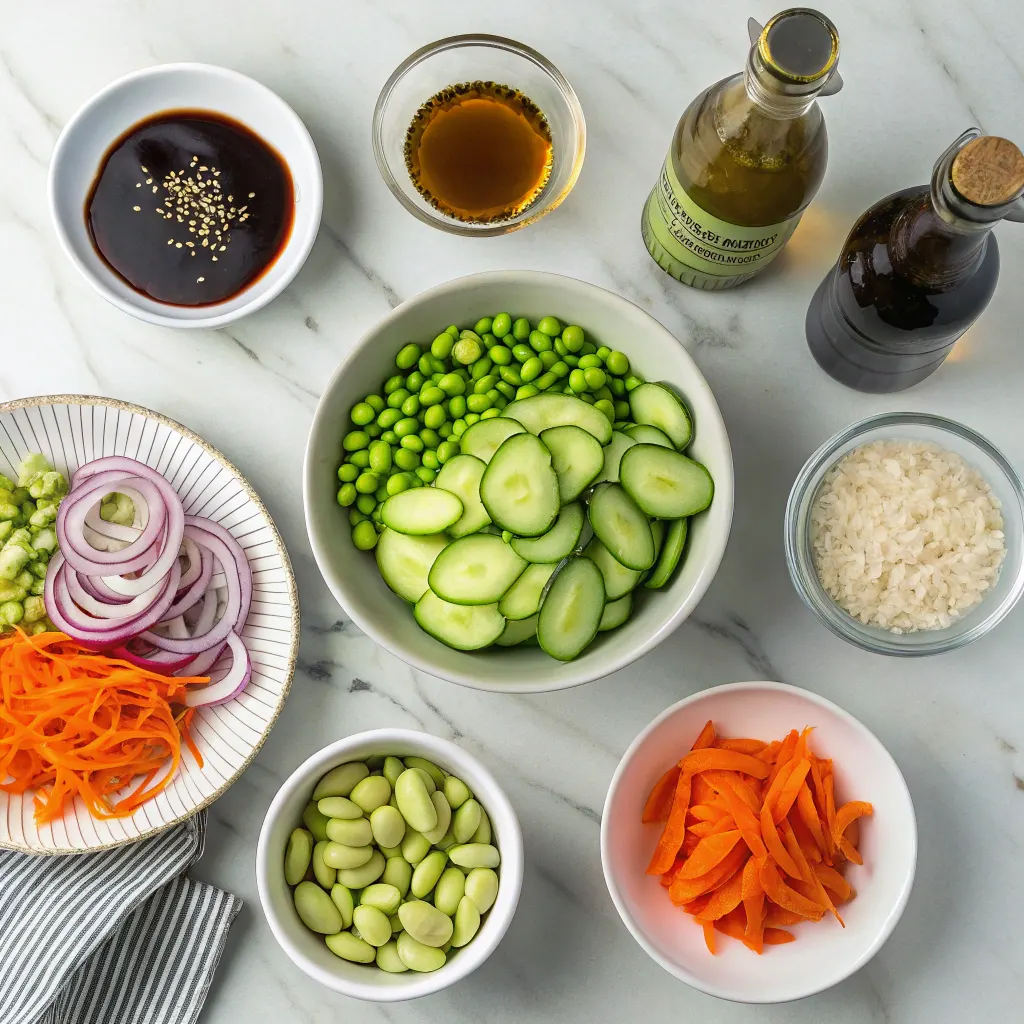 Cucumber Edamame Salad – Quick, Healthy, and Delicious Recipe 9 Ingredients for cucumber edamame salad