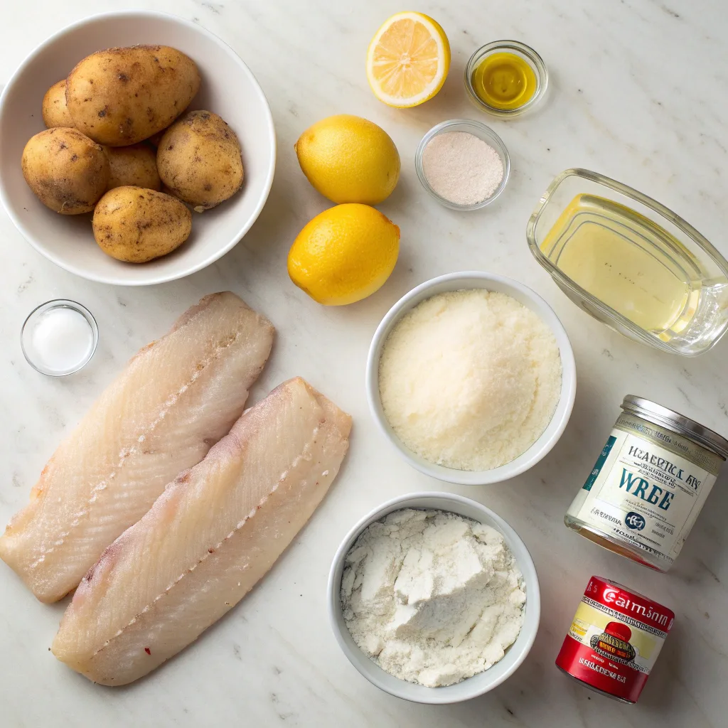 Fish and Chips Recipe – Crispy, Golden & Easy to Make 9 Ingredients for homemade fish and chips recipe