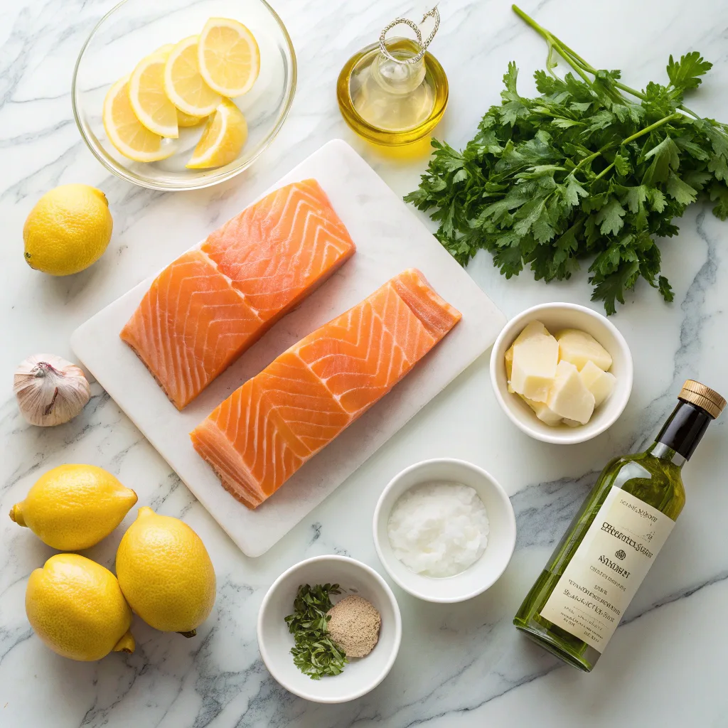 Ingredients for Lemon Butter Salmon