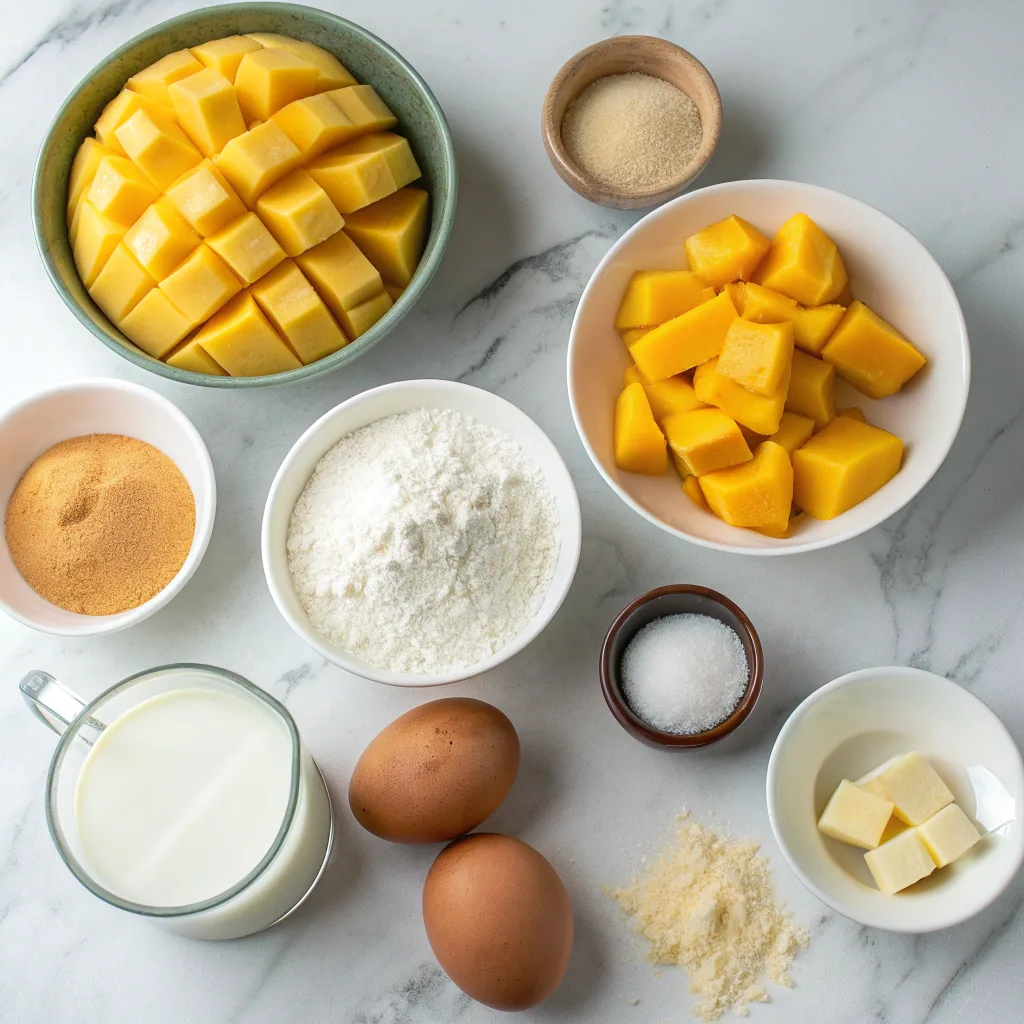 Ingredients for Mango Upside Cake