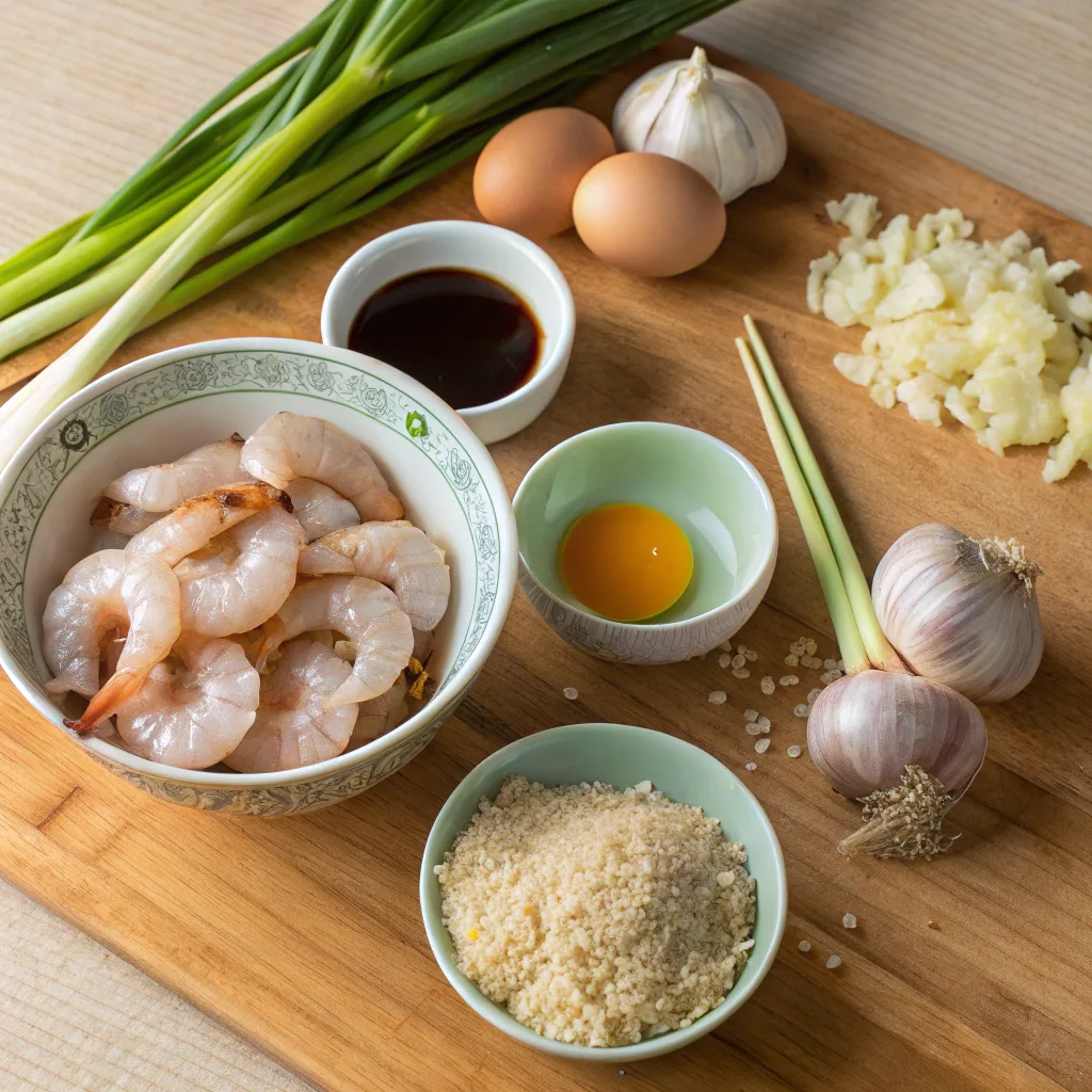 Ingredients for shrimp balls recipe