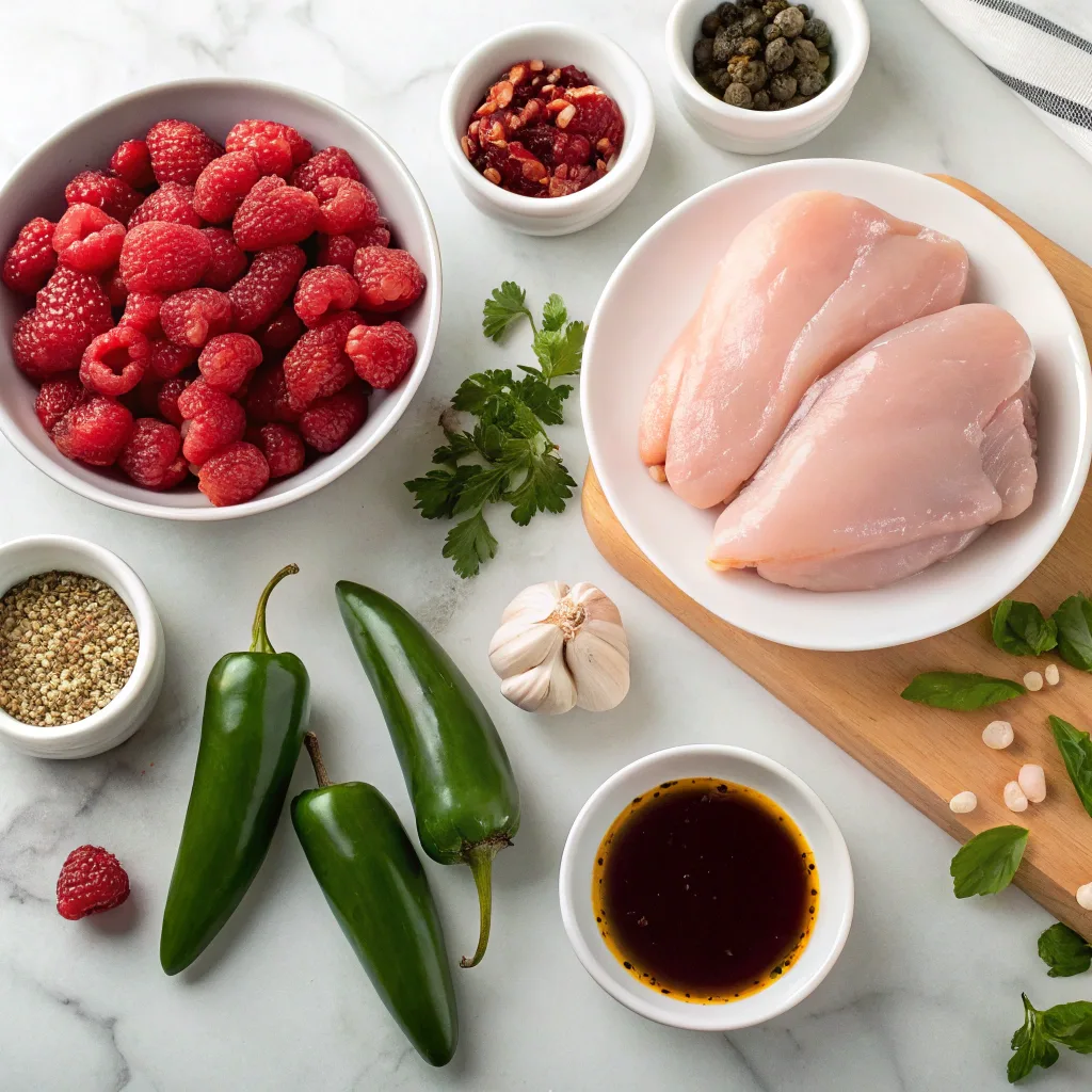 Spicy Jalapeno Raspberry Chicken Easy Dinner Ideas 9 Ingredients for spicy jalapeno raspberry chicken