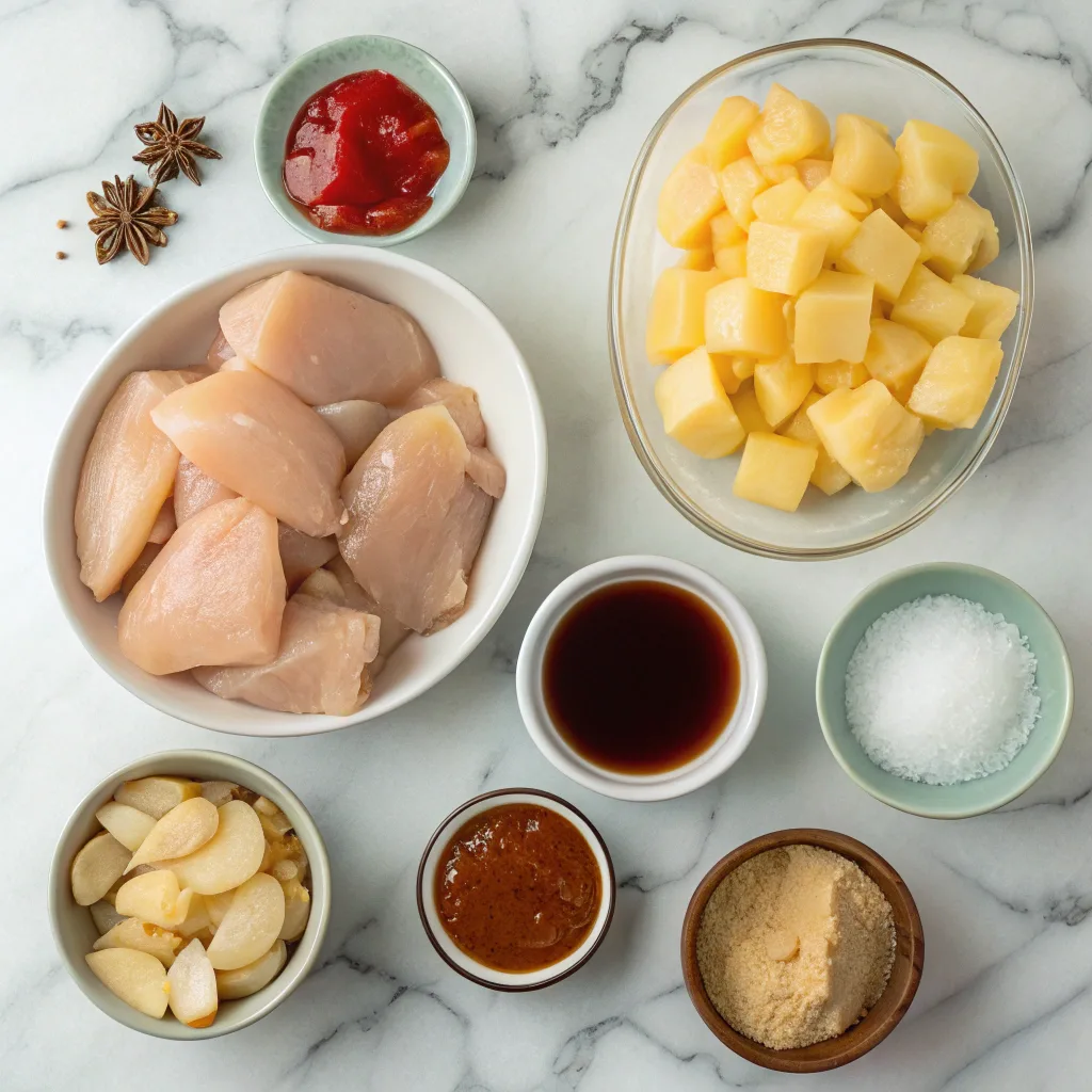 Sweet Hawaiian Crockpot Chicken – Easy & Flavorful Dinner Recipe 9 Ingredients for Sweet Hawaiian Crockpot Chicken