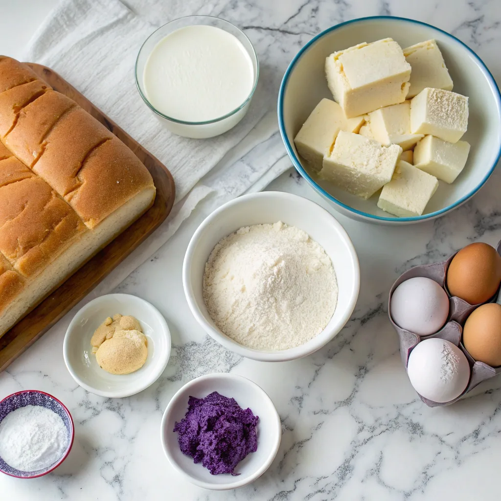 Ube Milk Bread Loaf – Perfect Breakfast or Snack 9 Ingredients for ube milk bread