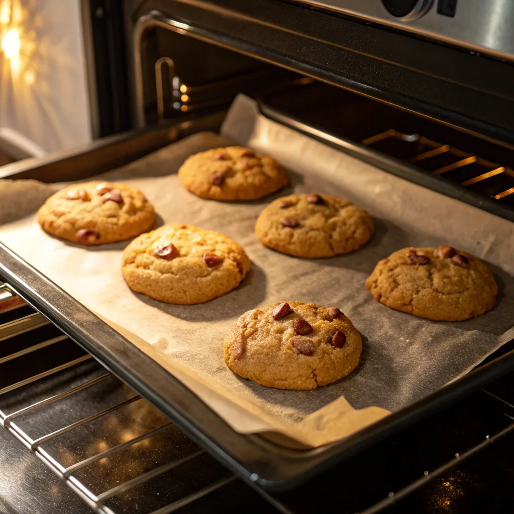 prompt mid baking shot of butterscotch chocolate