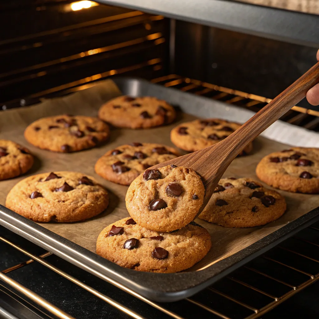 Healthy Chocolate Chip Cookies – Soft, Chewy & Guilt-Free 10 Baking healthy chocolate chip cookies in oven