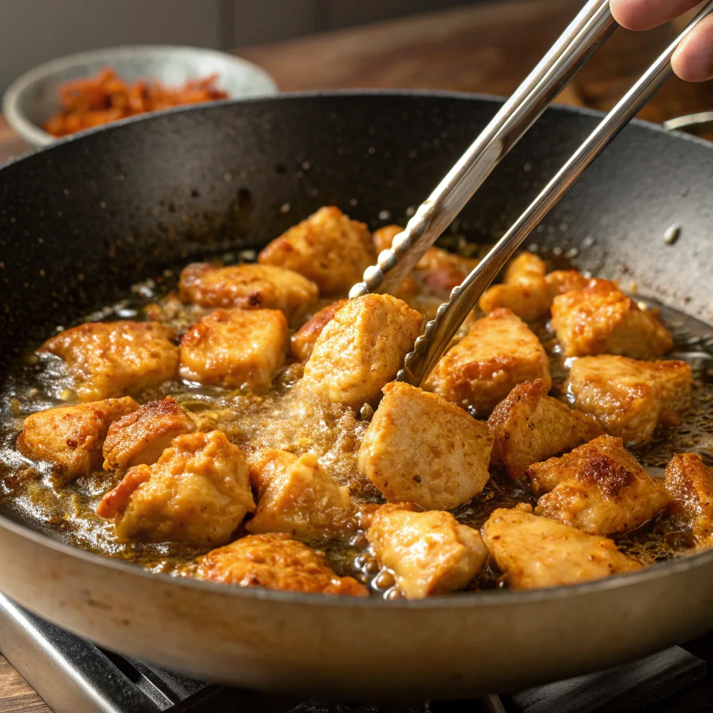 Bang Bang Chicken – Easy Restaurant-Style Favorite 10 Frying crispy bang bang chicken