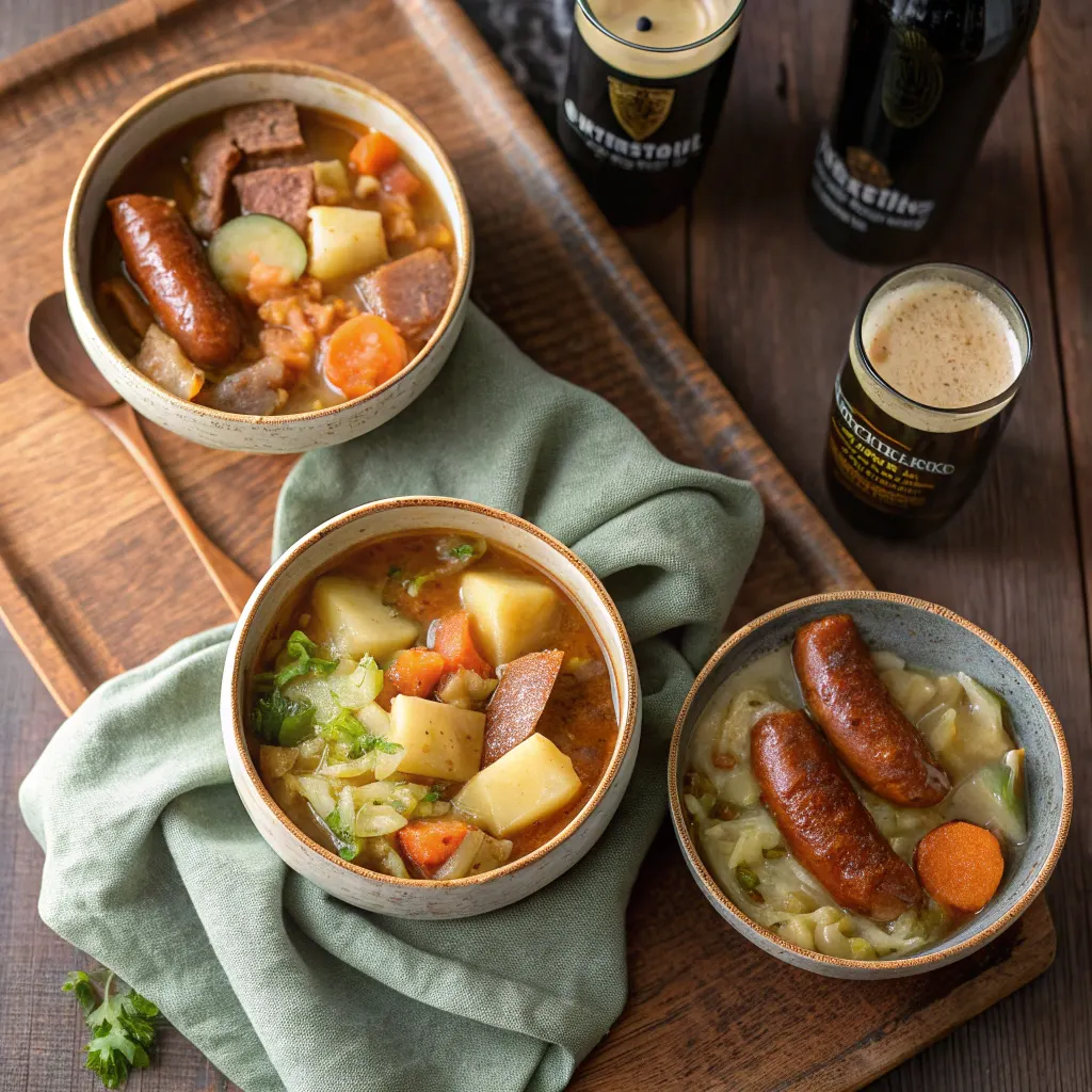 Dublin Coddle variations flat lay