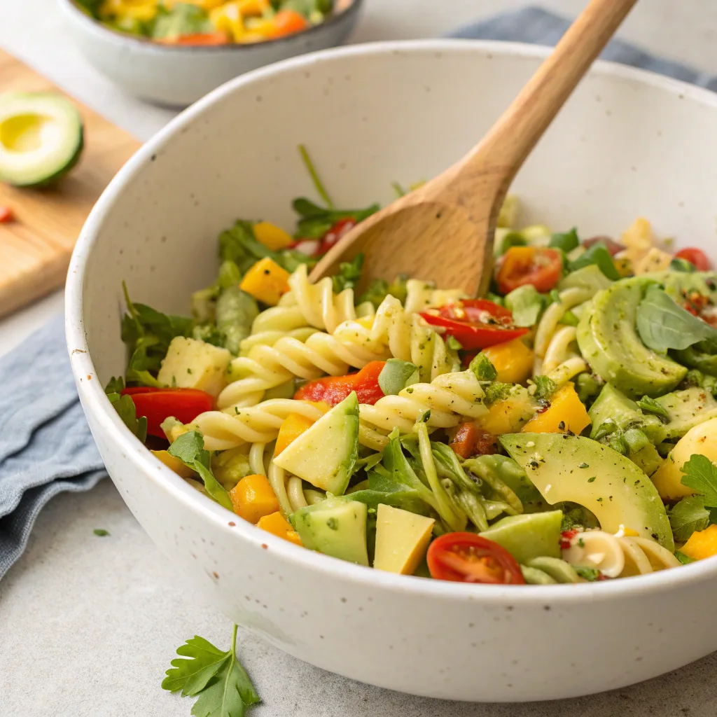 Easy California Pasta Salad – Perfect for Picnics and Potlucks 10 Tossing California pasta salad