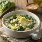 Spinach Artichoke White Bean Soup – Easy & Healthy Weeknight Meal 9 Spinach Artichoke White Bean Soup served hot