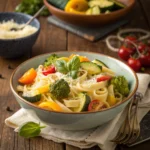 Vibrant Pasta Primavera Recipe – Healthy and Flavorful 9 Close-up of creamy pasta primavera