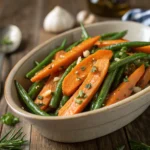 Honey Glazed Carrots & Green Beans – Quick Family Recipe 9 Honey glazed carrots & green beans in bowl