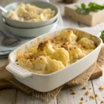 Creamy baked cauliflower cheese