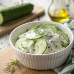 High protein cucumber salad with Greek yogurt
