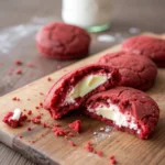 Red Velvet Cheesecake Cookies – Sweet & Creamy Homemade Treat 9 Red Velvet Cheesecake Cookie with creamy center
