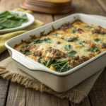 Ground Beef Spinach Casserole Recipe – Healthy & Delicious 12 Ground Beef Spinach Casserole with golden cheese topping