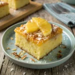 Tropical Pineapple Bliss Cake with pineapple slices
