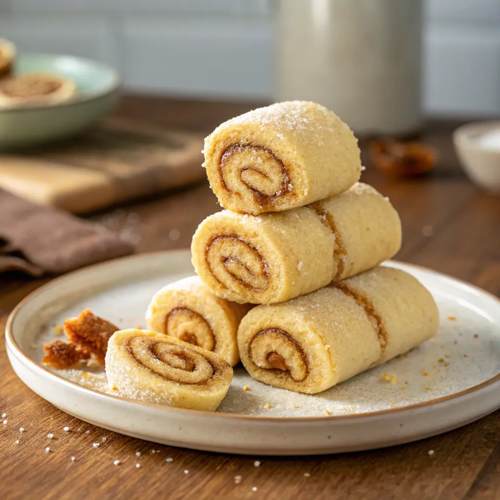 Classic date roll cookies with sweet filling