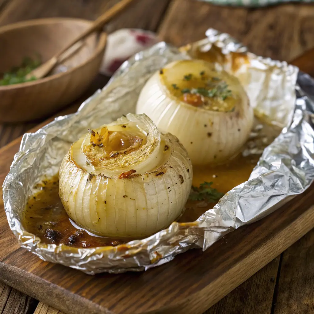 Onion boil recipe close up