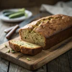 Vegan zucchini bread slice moist and soft