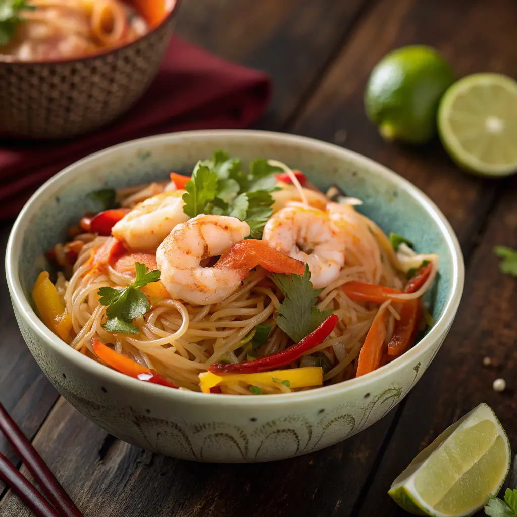 Shrimp and Glass Noodles served hot