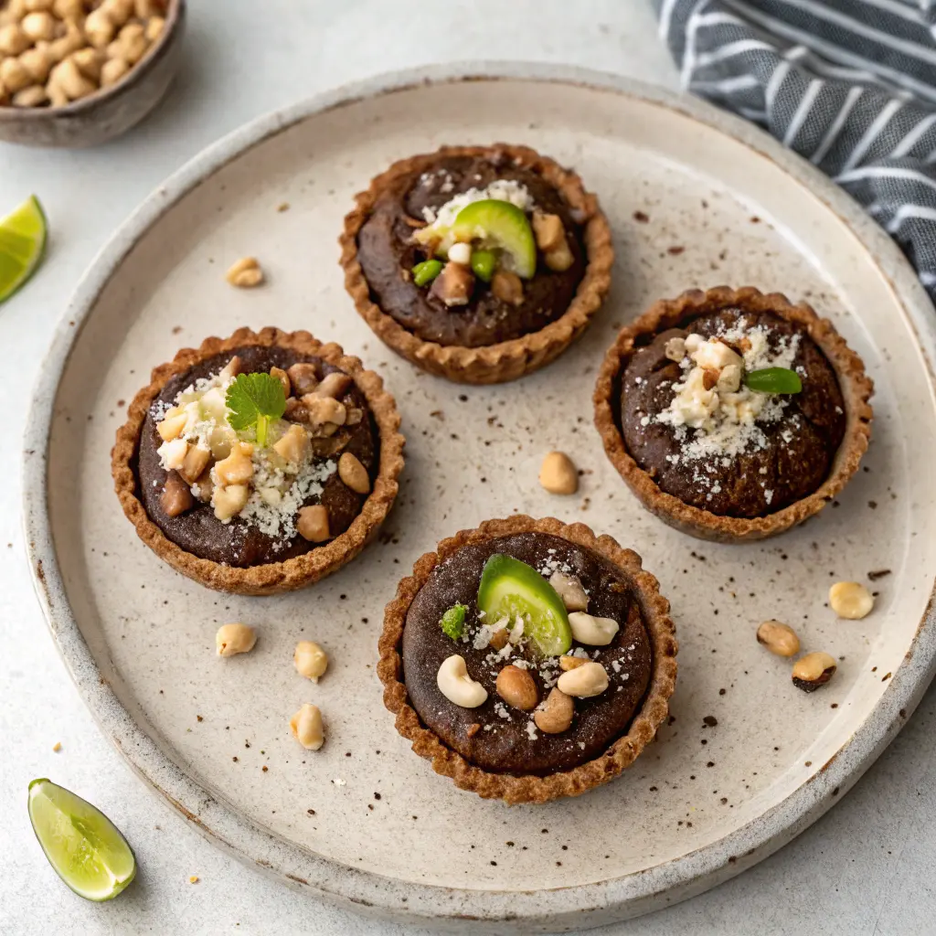 Mini Cocoa-Nutty Lime Tartlets