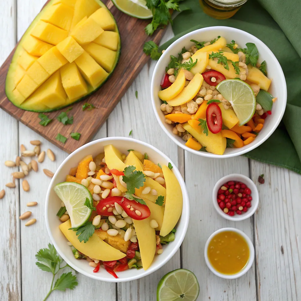 Thai and Indian mango salad variations