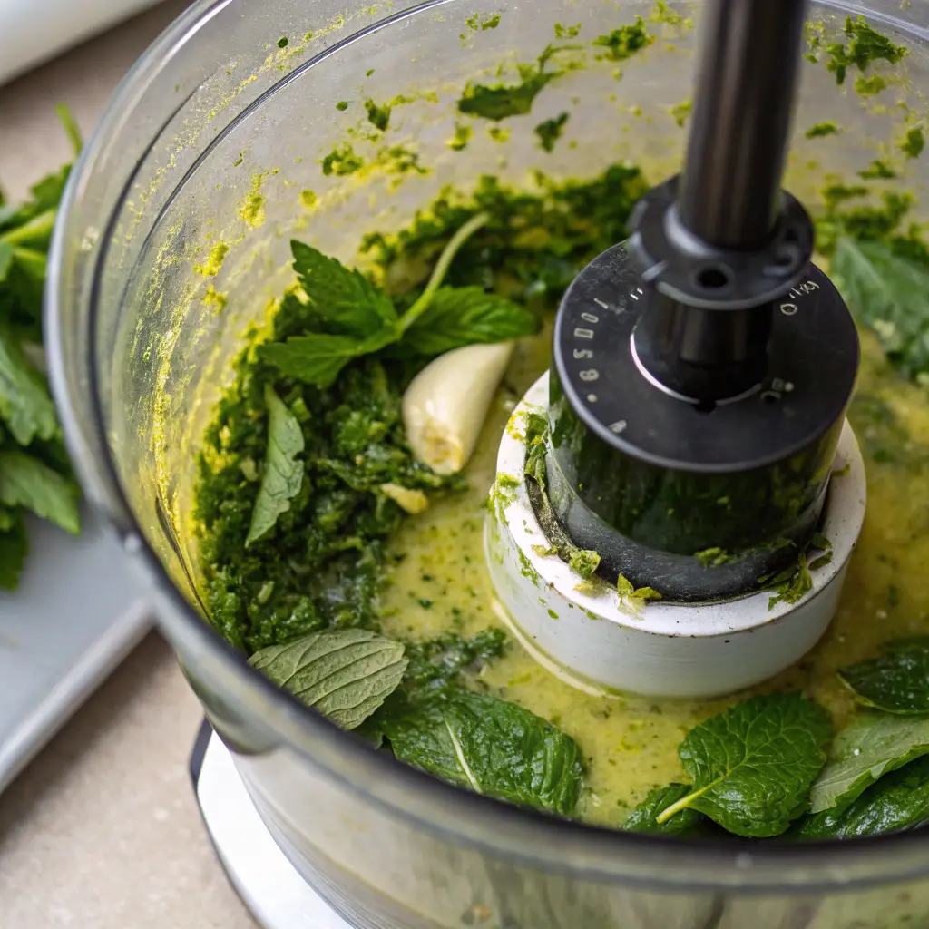 Mint Vinaigrette for Lamb – Quick & Flavorful Recipe 11 Blending mint vinaigrette