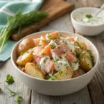 Smoked Salmon Potato Salad – Healthy and Flavorful 9 Smoked salmon potato salad in a bowl
