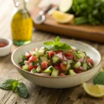 Persian Shirazi Salad – healthy and vibrant Iranian classic 9 Persian Shirazi salad in a bowl