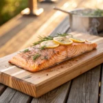 Ooni Wood Plank Salmon recipes for perfect juicy fish 9 Ooni wood plank salmon cooked on cedar plank
