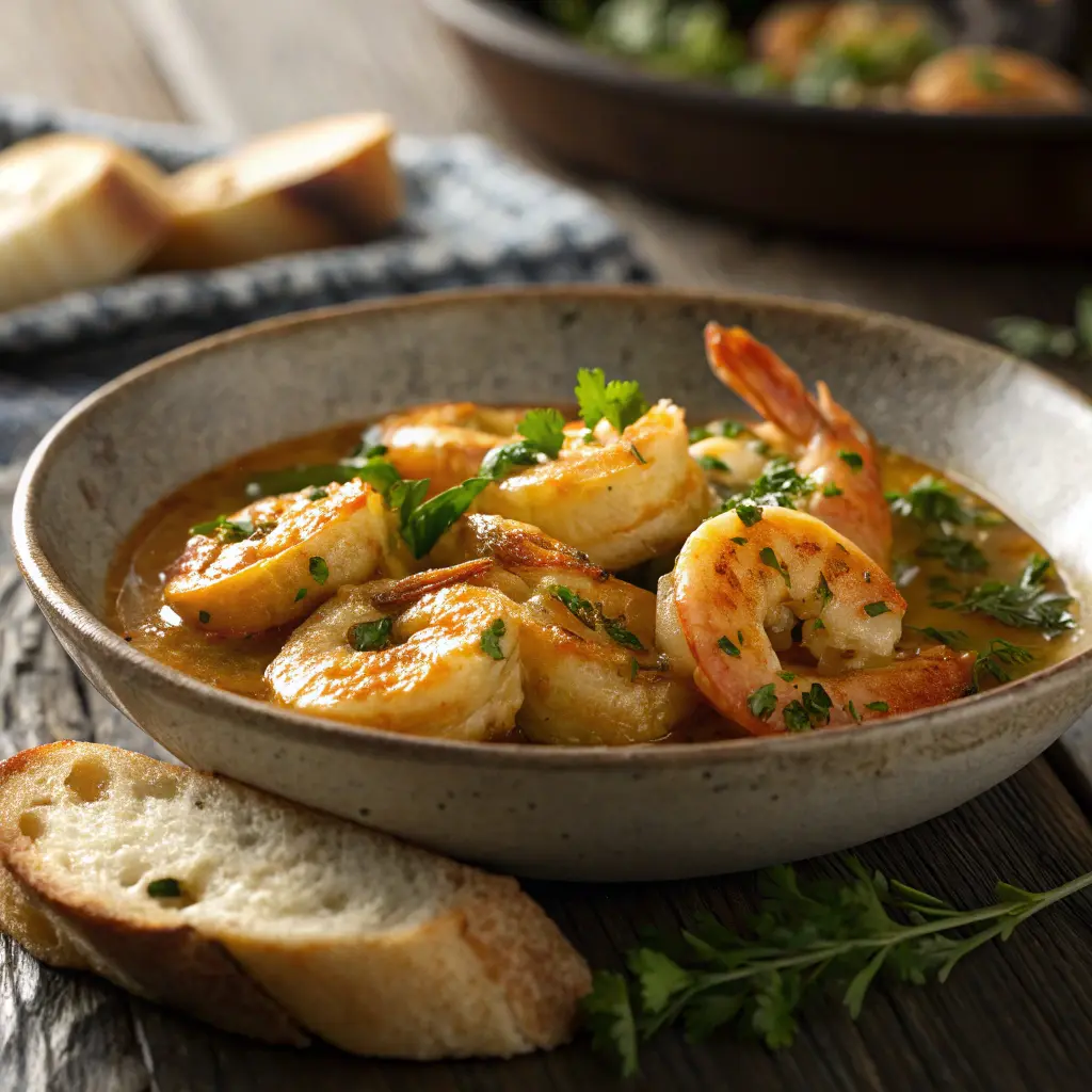 Louisiana BBQ shrimp in butter sauce