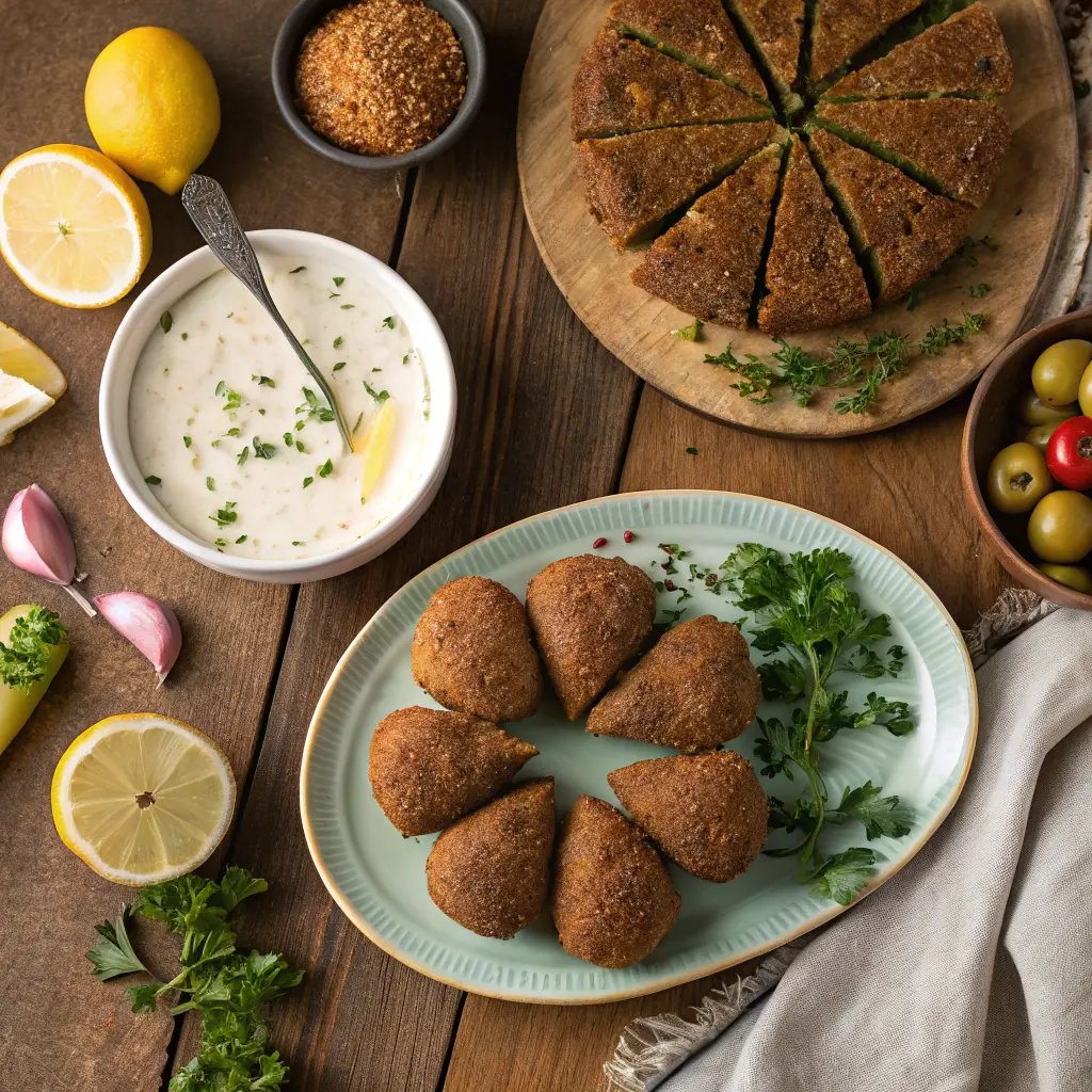Different types of Lebanese kibbeh