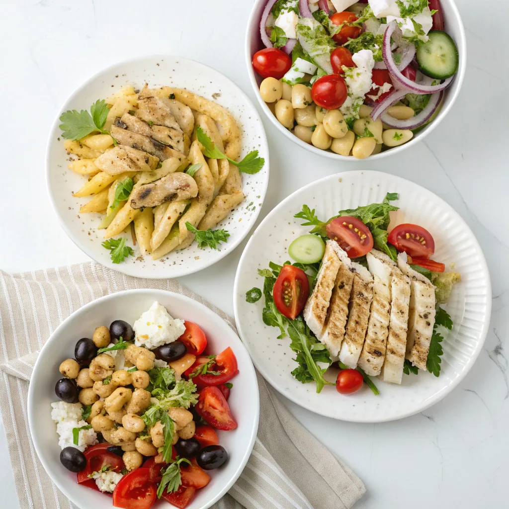 Horiatiki Village Pasta Salad – Healthy Greek Pasta Bowl 10 Variations of Greek village pasta salad